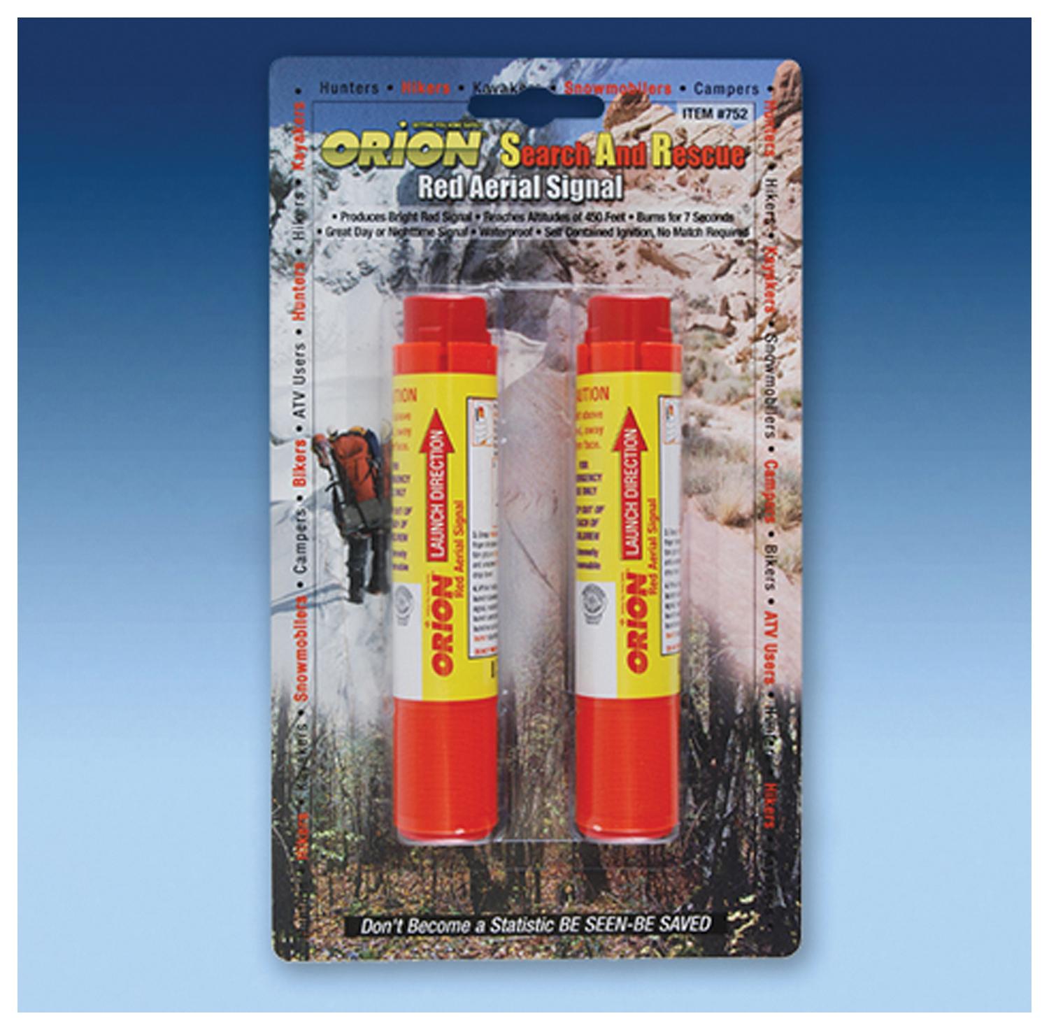 RED AERIAL SIGNAL HANDHELD 2PK