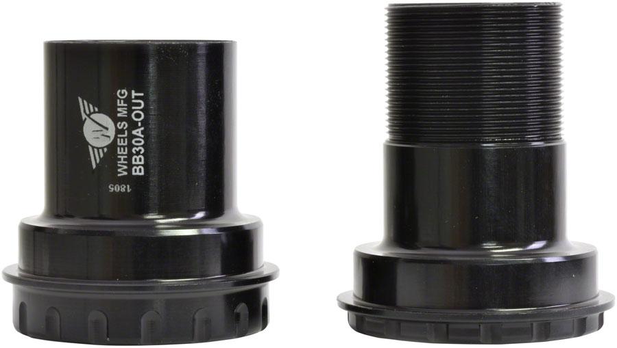 Wheels Manufacturing BB30A Frame to GXP Spindle Outboard Thread Together Bottom Bracket, Black